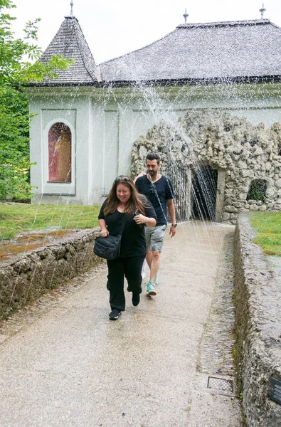 Castello di Hellbrunn e giardini di trucco — Foto Stock