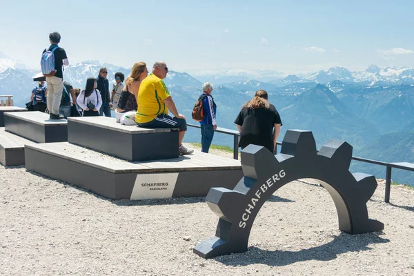 A világ tetején a Schlafberg Mountain nézetek — Stock Fotó