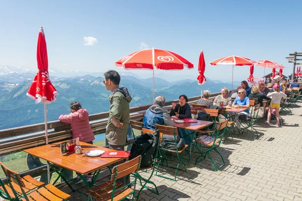 A világ tetején a Schlafberg Mountain nézetek — Stock Fotó