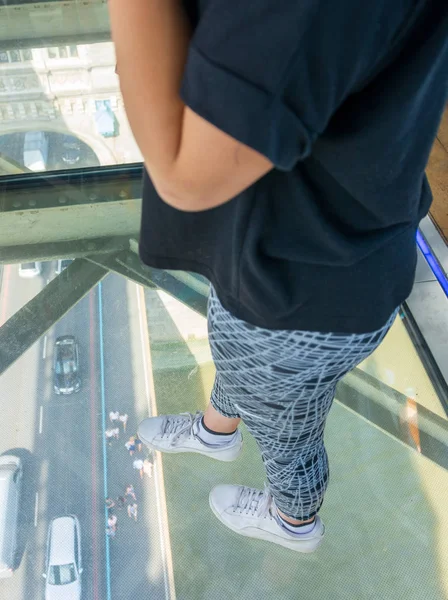 Pavimento in vetro sul Tower Bridge sopra il Tamigi — Foto Stock