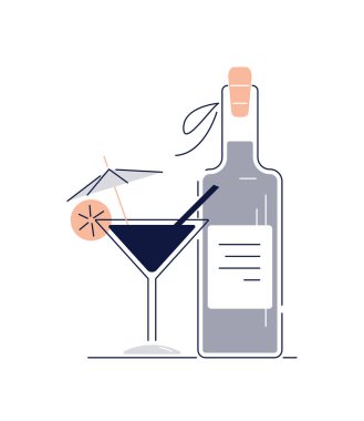 aialkol, düz tasarım vektör illüstrasyonuName