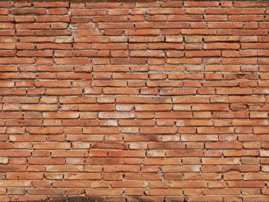 Eski vintage tuğla doku tasarım duvar. Kırmızı tuğla arka plan boş sunumlar ve Web Tasarım için. Bir çok alan metin kompozisyon sanat resim, Web sitesi, dergi veya grafik tasarımı için