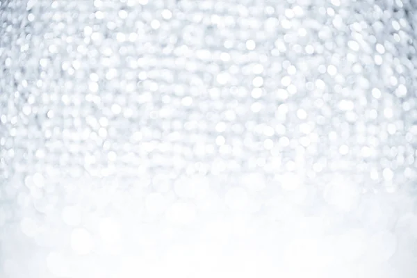 Resumen plata blanco luces glister bokeh fondo concepto copia espacio luces borrosas brillantes, fondo de Navidad — Foto de Stock