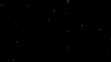 altın şerit altın öğeleri kutlama 4k için siyah arka planda uçan parlayan