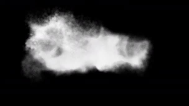 Cloud or smoke motion on black background — Stock Video