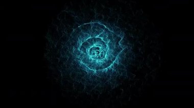 Logo geçişi için parlak parlama ile galaksi tasarımı için Parlayan Parçacıklar Soyut hareket parçacık arka plan oluşan Parçacıklar Çiçek
