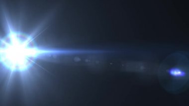 Lens Flare Rotation Motion Arka plan, ovelay tasarımı için parlak ışık video görüntüleri