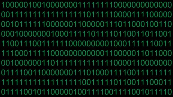 Simple Binary Computer Code Animation background 4K — стоковое видео