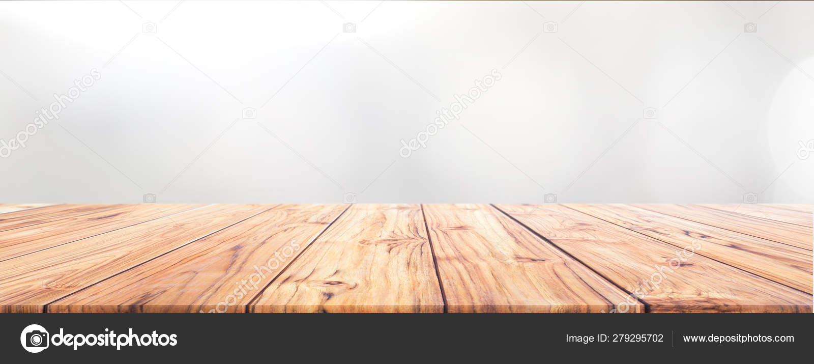 Teak Wood Table Top On White Background For Wide Banner Background Used Us Montage Display Products Design Stock Photo Image By C Jes2uphoto 279295702