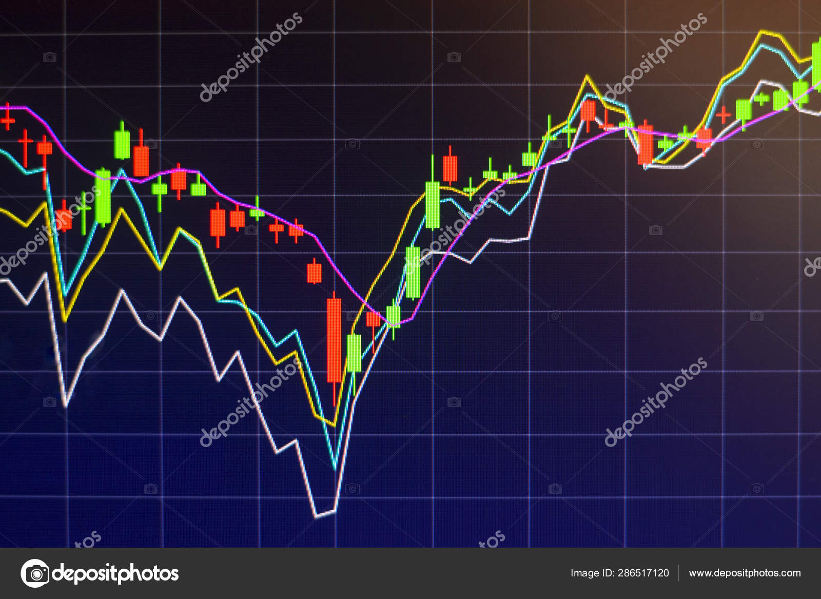 Gráfico del mercado de valores gráfico de inversión trading bolsa