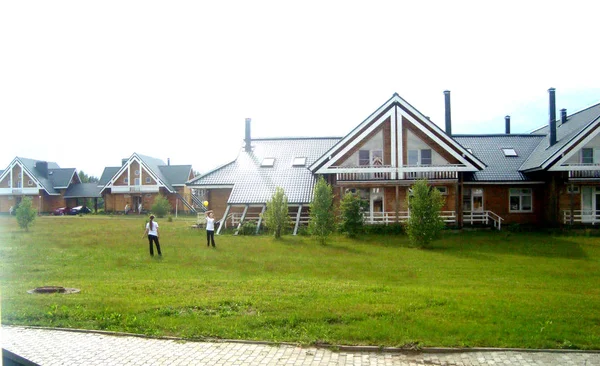 Finnish Village Houses Landscape — Stock Photo, Image