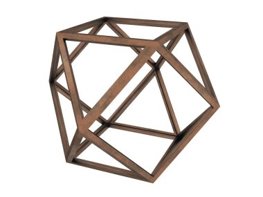 Descriptionhexaedron, Leonardo da Vinci, Gösterim amacıyla Divina Proportione kitabı sayfa 209.