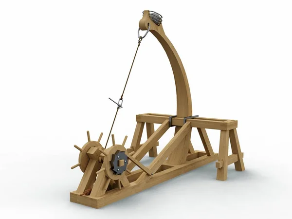 Catapulte Leonardo Vinci Codex Atlanticus 0141R — Photo