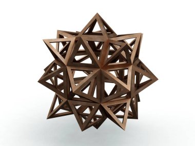 Icofiexaedron Apotetmimenon Cenon, Leonardo da Vinci, Gösterim amacıyla Divina Proportione kitap sayfa 265. 3D modeli