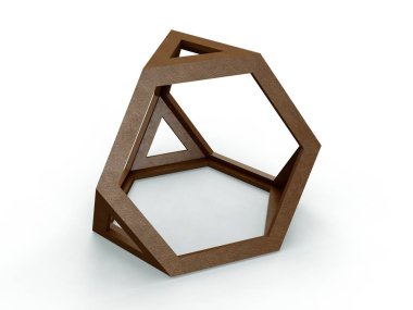 Tetraedron Apotetmimenon Cenon, Leonardo da Vinci, Gösterim amacıyla Divina Proportione kitap sayfa 197. 3D modeli