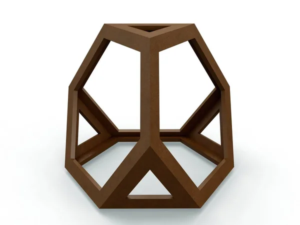 Tetraedron Apotetmimenon Cenon, Leonardo da Vinci, Gösterim amacıyla Divina Proportione kitap sayfa 197. 3D modeli