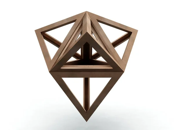 Tetraedron Epirmenon Cenon Leonardo Vinci Ilustrace Pro Stránku Knihy Divina — Stock fotografie