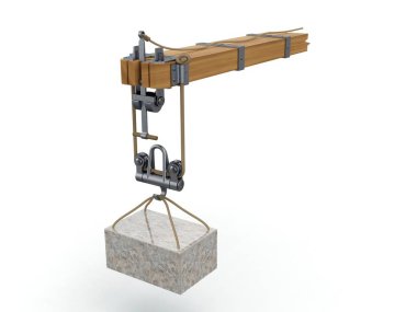 Vinç kolu, Leonardo da Vinci, Codex Atlanticus 0944r. 3d model