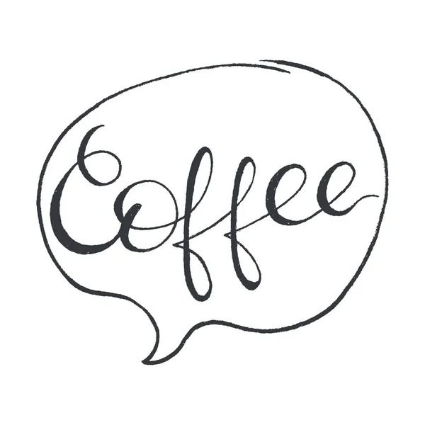 Kahve Stilize Yazı Vektör Çizim — Stok Vektör