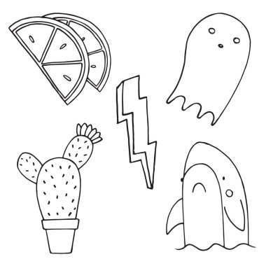 Yama beyaz arka plan üzerinde ayarlayın. Vektör çizim