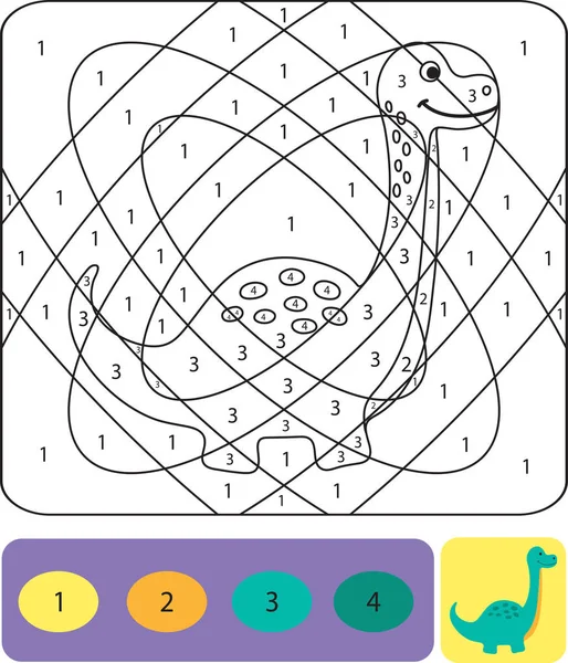 Χαριτωμένο Dino Χρωματίζοντας Σελίδα Για Παιδιά Εκτυπώσιμο Βιβλίο Ζωγραφικής Χρωματισμός — Διανυσματικό Αρχείο