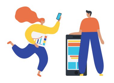 İş insanlar düz simgeler kümesi. Düz tarzı modern