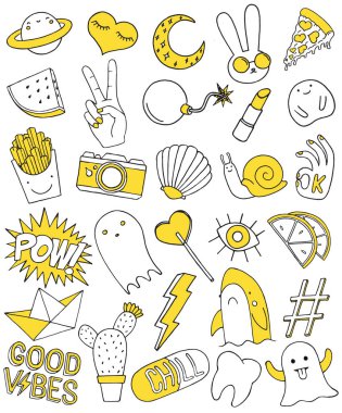 Beyaz arka plan üzerinde yama ayarla