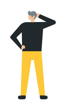 İş kadın düz simgesi