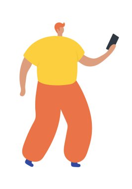 İş kadın düz simgesi