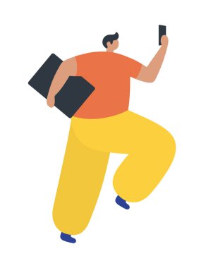 iş adam düz simgesi