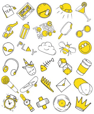 Beyaz arka plan üzerinde yama ayarla