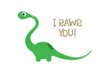 Sevimli dinozor vektör doodle