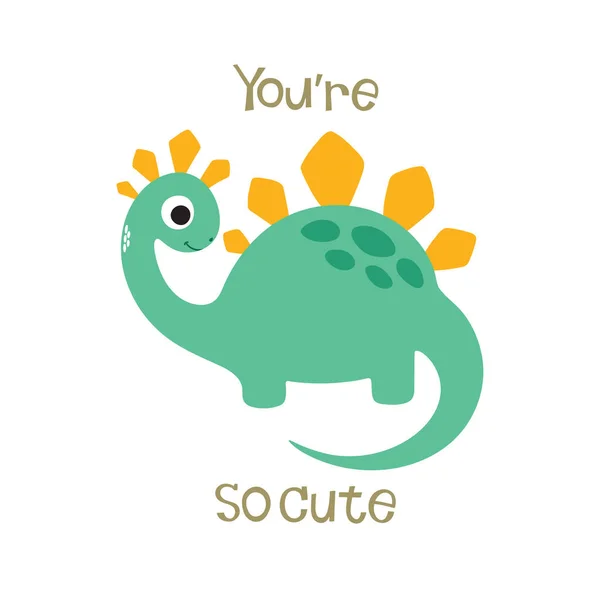 Διάνυσμα Από Χαριτωμένο Δεινόσαυρο Είσαι Τόσο Χαριτωμένος — Διανυσματικό Αρχείο