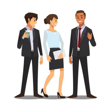 businessmen consulting Vector illustration cartoon character.