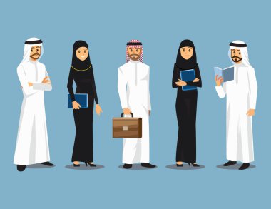 İş insanlar takım çalışması, vektör çizim çizgi film karakteri.