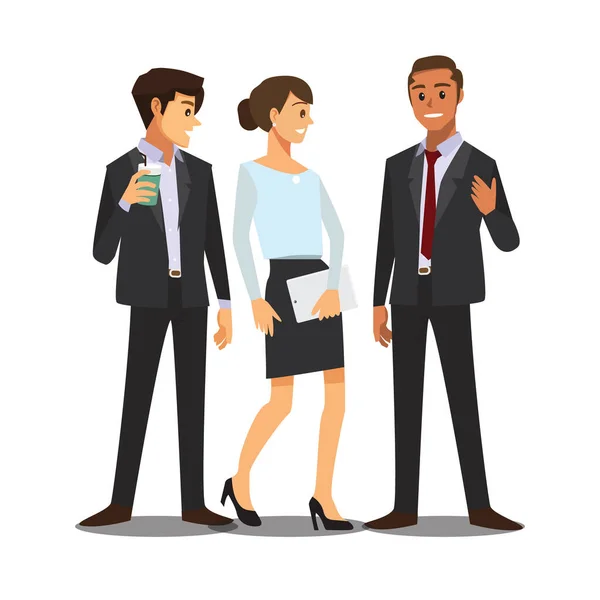 Businessmen Consulting Vector Illustration Cartoon Character — Διανυσματικό Αρχείο