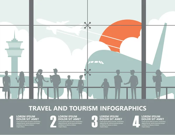 Airport Travel Infographics Transport Travel Infographic Flight — ストックベクタ