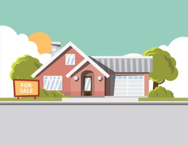 for sale house,Vector illustration