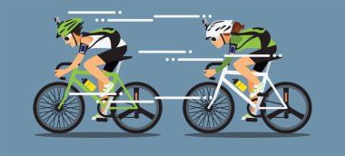 bicycle racing ,Vector illustration  character.