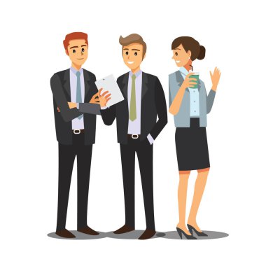 businessmen consulting ,Vector illustration cartoon character