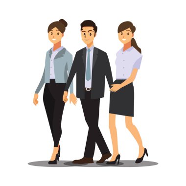 businesss and office concept -businessmen consulting ,Vector illustration cartoon character