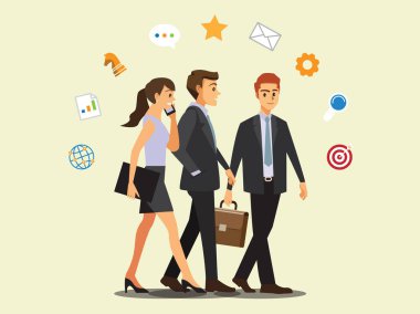 Businessman, Manager, Business Developer. Business concept cartoon illustration