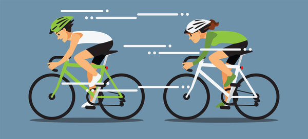 bicycle racing ,Vector illustration  character.