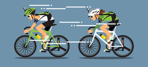 Bicycle Racing Vector Illustration Character — Stockvector