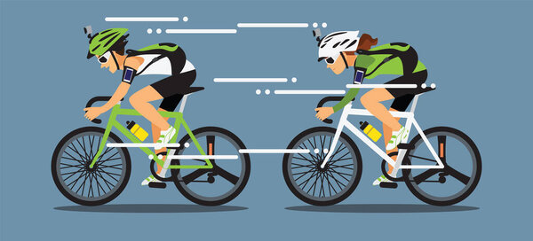 bicycle racing ,Vector illustration  character.