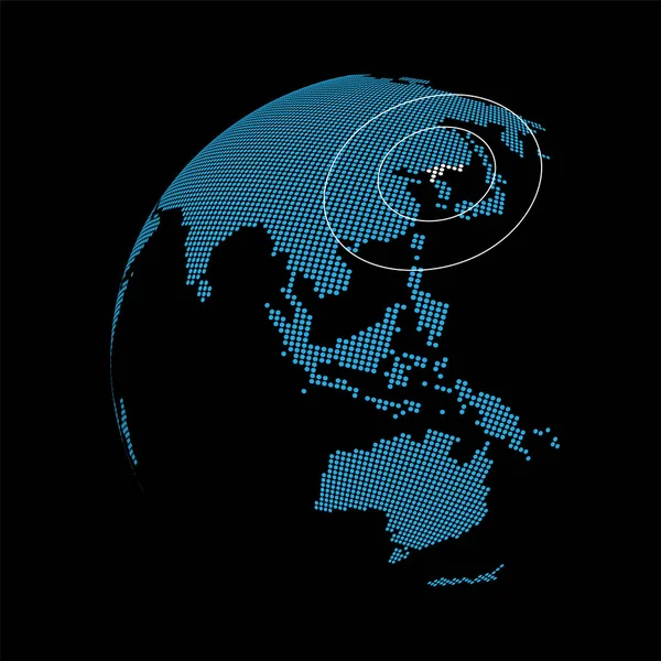 North Korea Nuclear Bomb Concept Illustration — Stockvector