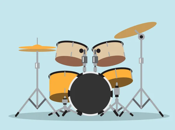 Drum Kit Drummer Drums Instruments Musical — Διανυσματικό Αρχείο