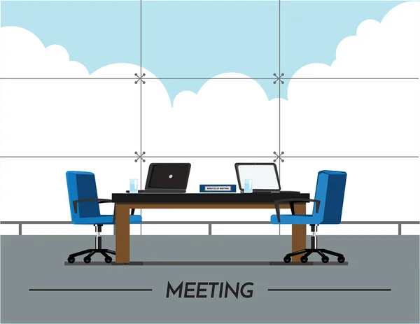 Office Desk Team Planning Working Vector Illustration Cartoon Character — Stok Vektör