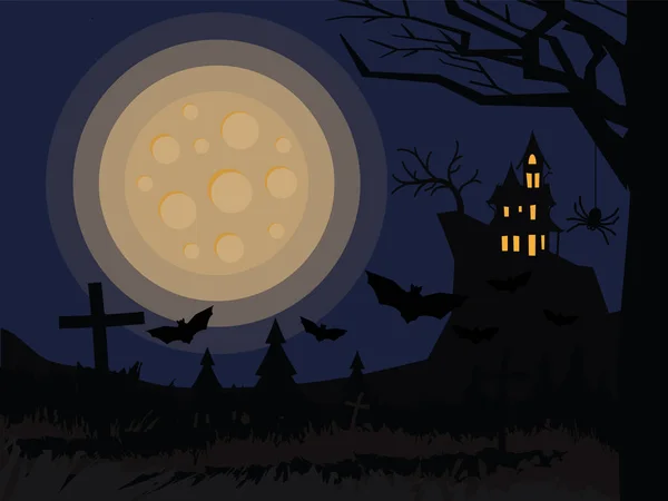 Geisterhaus Halloween Hintergrund — Stockvektor