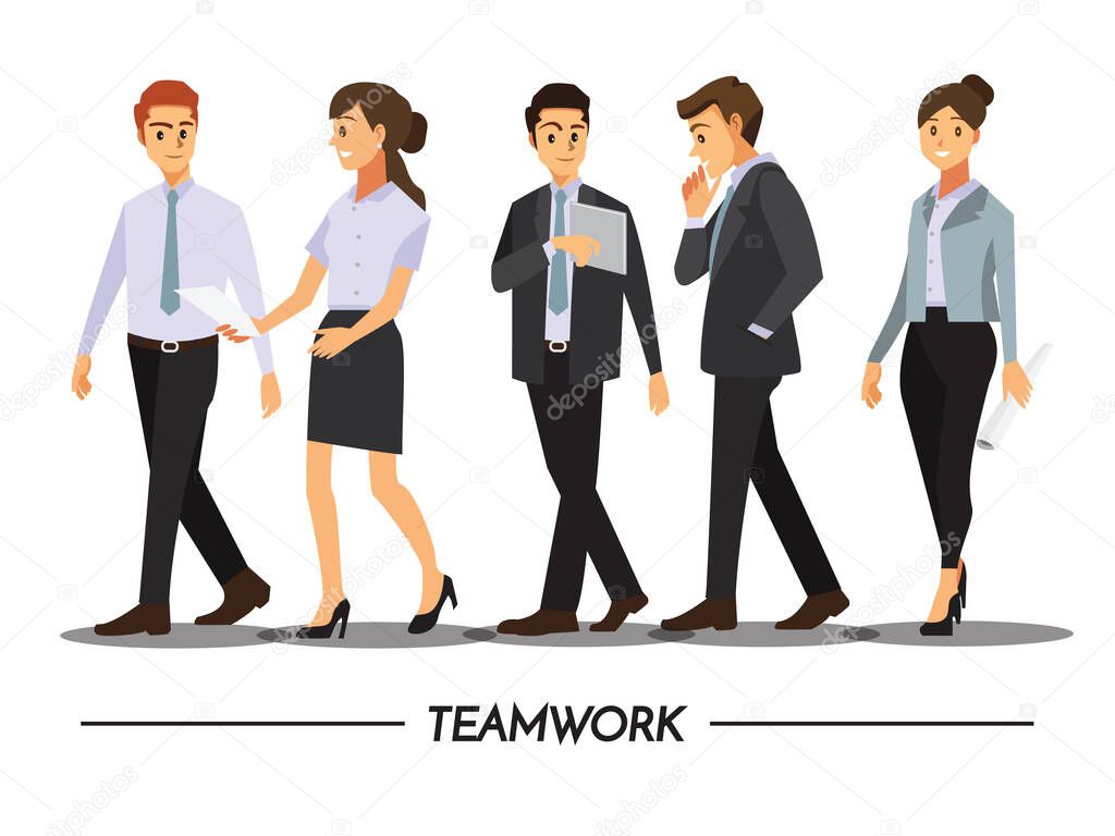 Business People teamwork ,Vector illustration cartoon character.